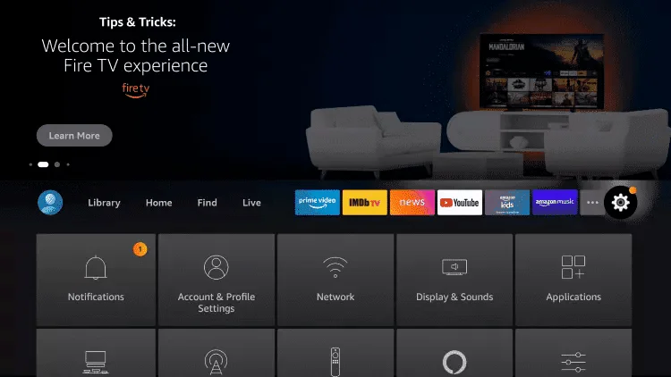 Étape 7 - Allez dans Paramètres